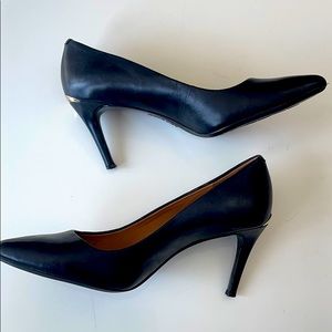 Calvin Klein Black Leather Pumps